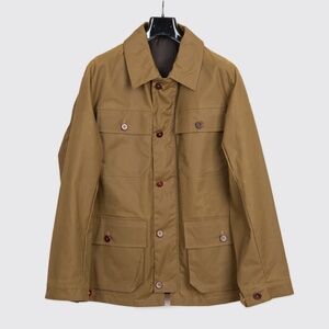 TWC The Workers Club Size S Men Waxed Canvas Field Jacket B.Millerain Khaki